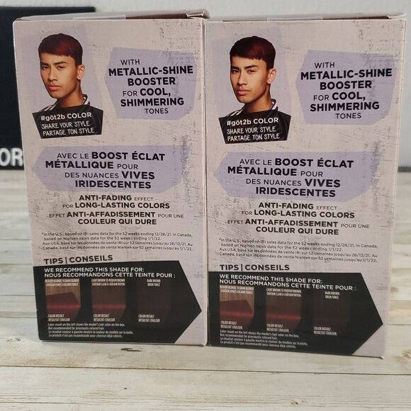 NEW‎ 2 Schwartzkopf göt 2b M65 Ultra Deep Red Metallics Boxes Permanent Hair Dye - Picture 3 of 6